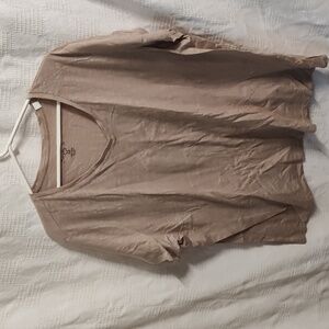 Sonoma Lifestyle Everyday Tee tan short sleeve 3x